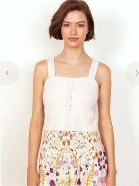 Margaret O’Leary Tia Knit Cami Top NWOT 100% Cotton Oat